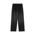 Black pants with drawstring on a white background