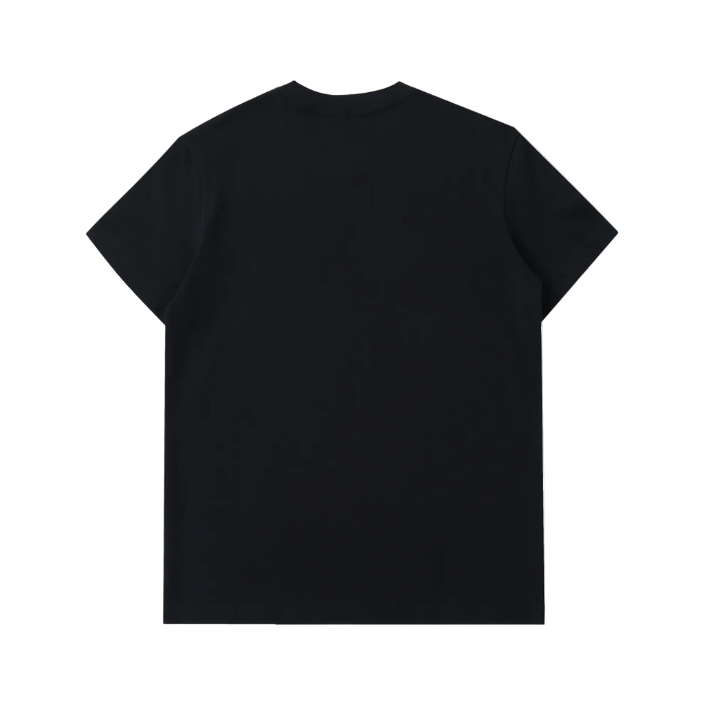 Black t-shirt on a white background