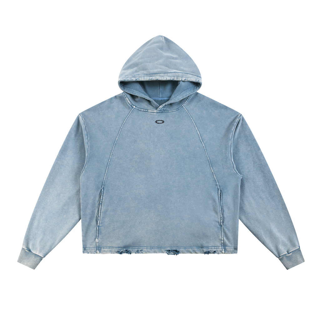 Blue hoodie on a white background
