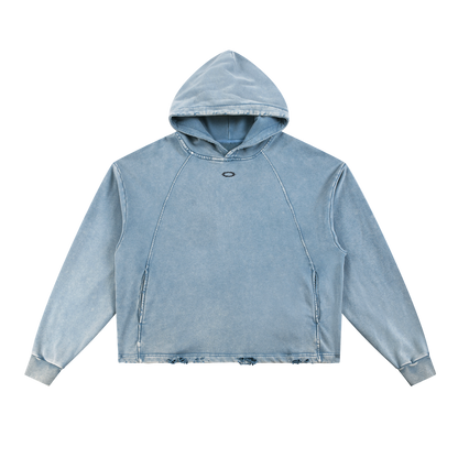 Blue hoodie on a white background