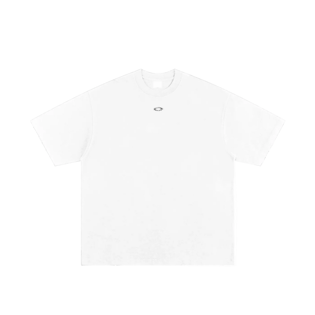 Plain white t-shirt on a white background