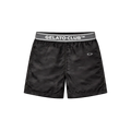 Black shorts with a Gelato Club waistband on a white background