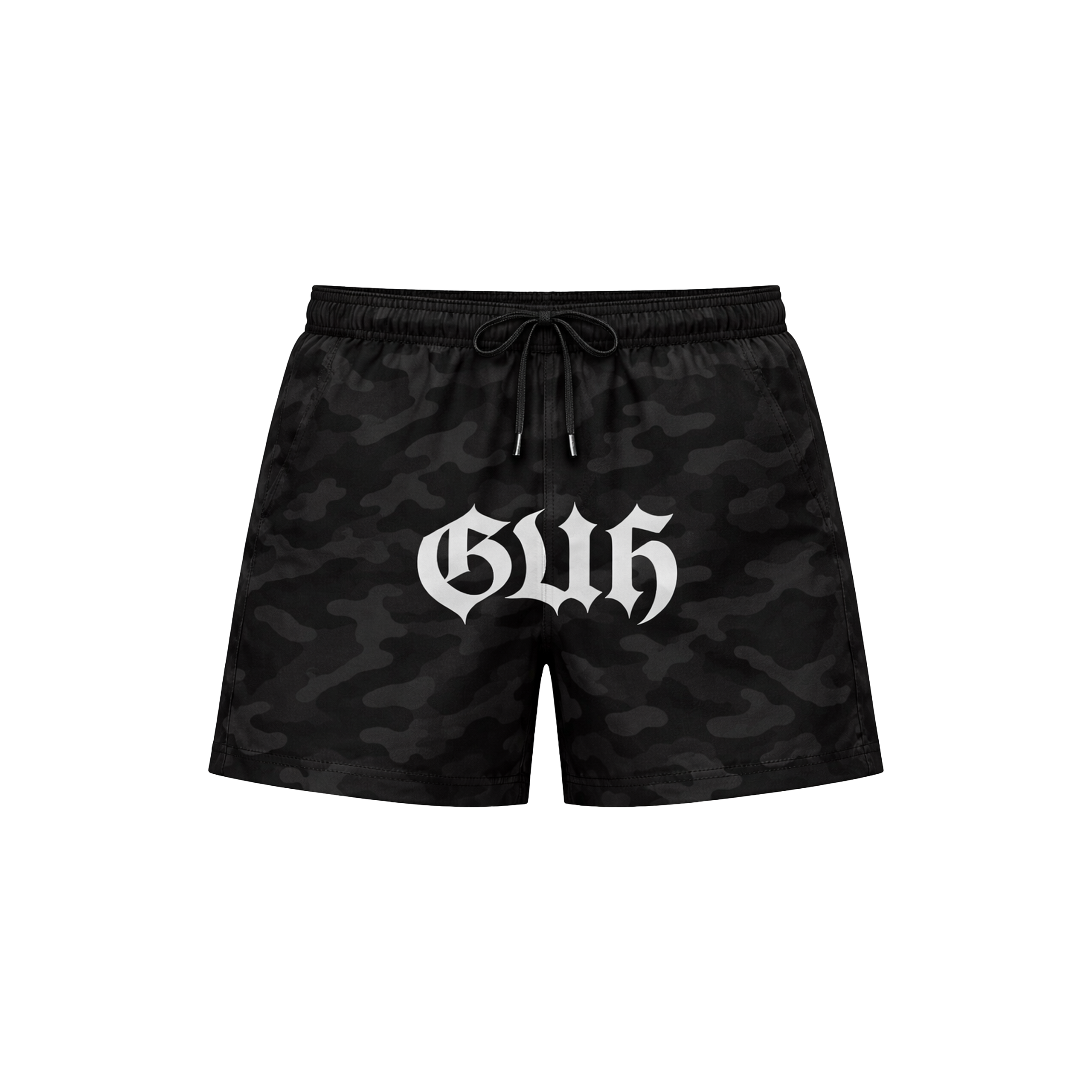 Triple Black Camo Swimming Shorts