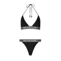 Black bikini set with 'Gelato Club' branding on a white background